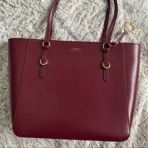 Merlot Ralph Lauren purse with dust bag.
